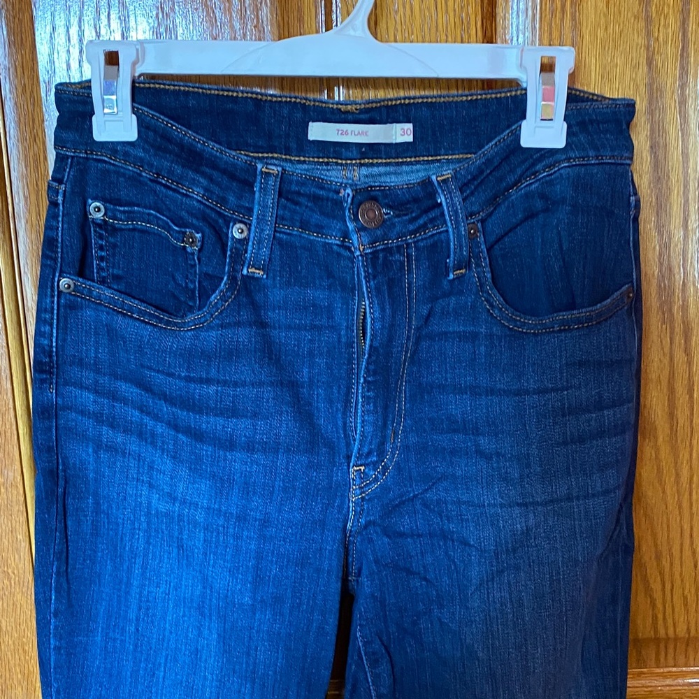 Levi's Deep Indigo Flare Jeans - Picture 6 of 7